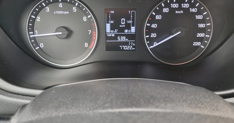 Hyundai i20 cena 41999 przebieg: 77100, rok produkcji 2017 z Skoki małe 301